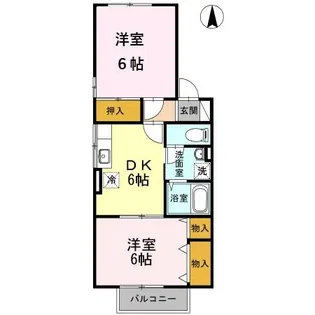 セジュール飯村北【2階】の間取り