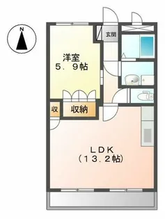 グリーンハイム新守山【1階】の間取り