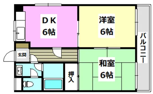 エリータ鳥飼【502号室】の間取り