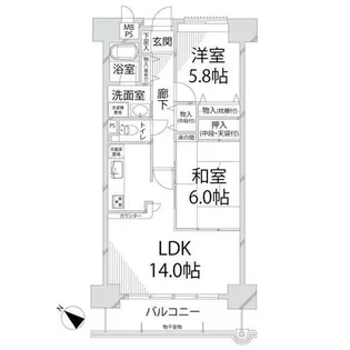 ライオンズマンション姫路東今宿【1305号室】の間取り
