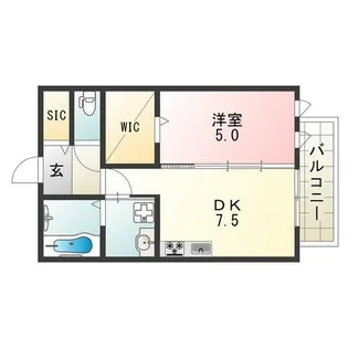 ハイムサンパティⅡ【2階】の間取り