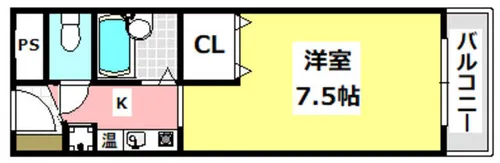 前羽ビル【502号室】の間取り