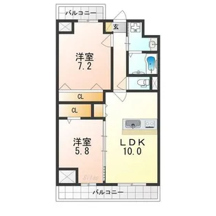 FREEDOM residence堺寺地町【2階】の間取り
