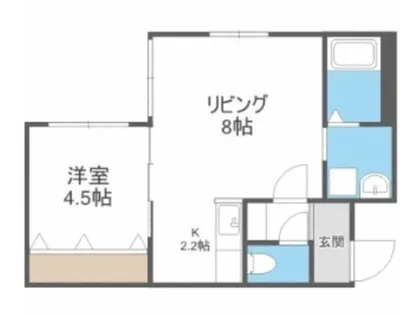 プレシェルト札幌苗穂【1階】の間取り