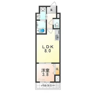 FREEDOM RESIDENCE堺寺地町【2階】の間取り