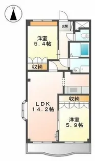 ウイングヒルズながしの一番館【3階】の間取り