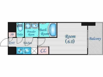 エスリードレジデンス梅田フロント【11階】の間取り