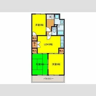 ライトパティオ和泉【3階】の間取り