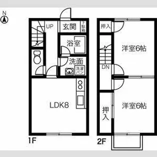 DUPLEX 国王66C【1階】の間取り