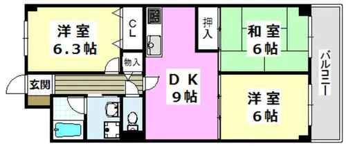 HARMONY大池【302号室】の間取り