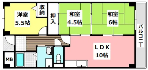 大谷グレイスハイツ2【211号室】の間取り