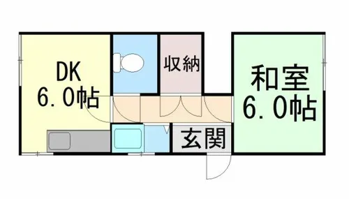 灘北ハイツ【1階】の間取り