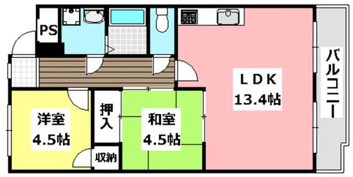 ニュー星見ハイツ【506号室】の間取り