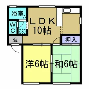 ゴールドハイツB棟【202号室】の間取り