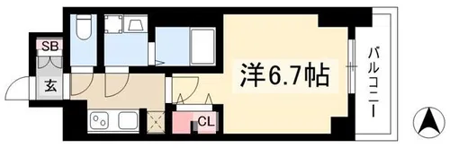 S-RESIDENCE熱田Ⅱ【12階】の間取り