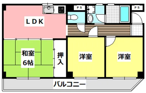 コンプリーションⅠ【1D号室】の間取り
