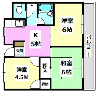 ピースフルハウス【106号室】の間取り