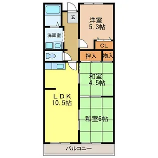 パークサイド南貴望ヶ丘【103号室】の間取り