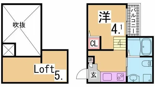 兵庫県神戸市兵庫区西出町2丁目【アパート】の間取り