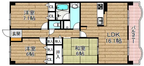 アルバ高槻【2階】の間取り