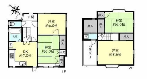 兵庫県神戸市垂水区五色山7丁目【一戸建】の間取り
