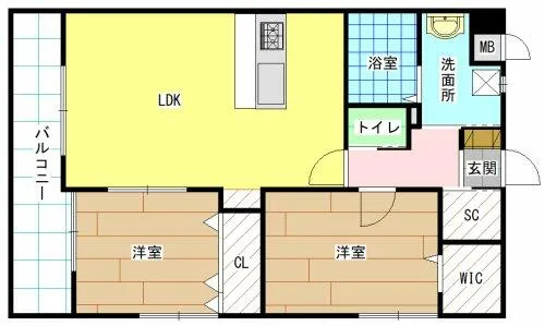 福岡県北九州市小倉北区鍛冶町2丁目【マンション】の間取り