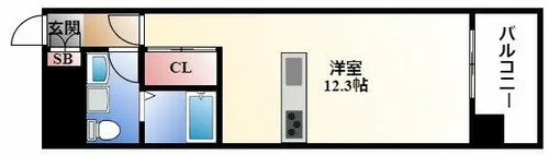 Gramercy Shirakawa Koen【8階】の間取り