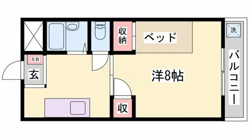 MY-R太子【407号室】の間取り
