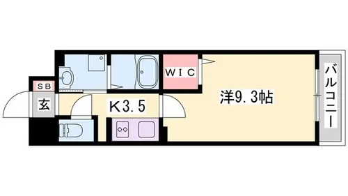 カルザ姫路【602号室】の間取り