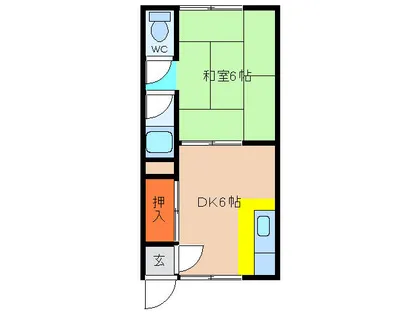 コーポ橋達【7号室】の間取り