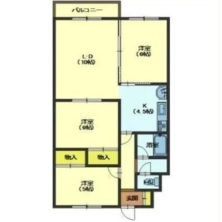 ピアコート神山【2階】の間取り