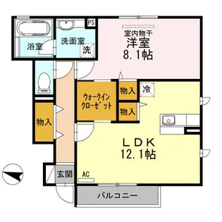LALUCE B【1階】の間取り