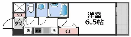 アドバンス大阪ブリアント【13階】の間取り