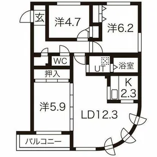 プレシャス福住【1階】の間取り