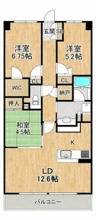 パークナードフィット津雲台【8階】の間取り