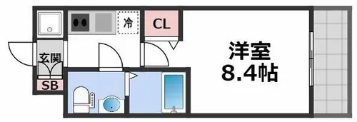 M´プラザ玉造【9階】の間取り