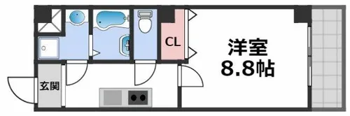 KSロイヤル大阪城【6階】の間取り
