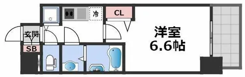 アドバンス大阪バレンシア【5階】の間取り