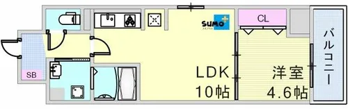 villa al mare明石駅前【901号室】の間取り