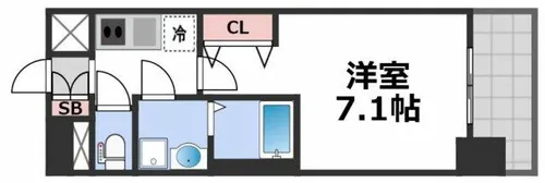 アドバンス大阪城グロリア【6階】の間取り