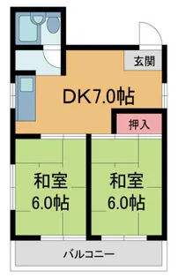シャルム風見鶏【302号室】の間取り