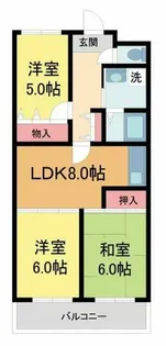 ハイツときわ【208号室】の間取り