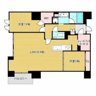 アトラスタワー本郷駅前【2202号室】の間取り