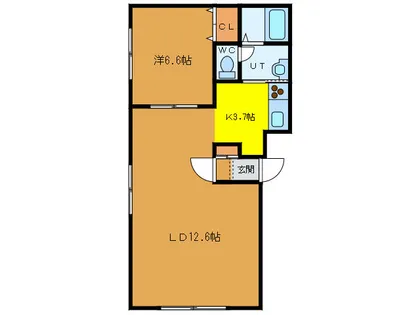 サンライズヒル【202号室】の間取り