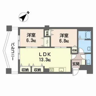 Bari Hills【5階】の間取り