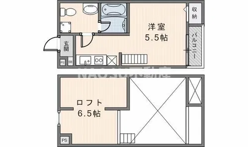 サクセス若江東町【101号室】の間取り
