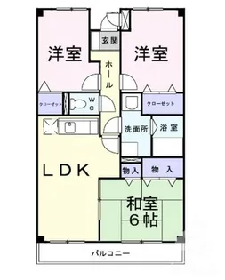 シャン・ド・フルール【3階】の間取り