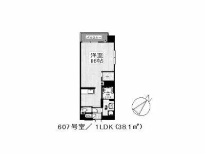ウイングス戸畑【6階】の間取り
