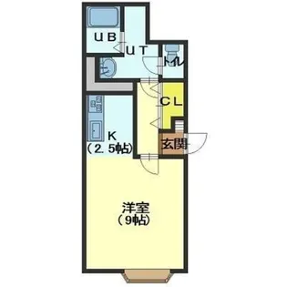 パークサイドB【203号室】の間取り