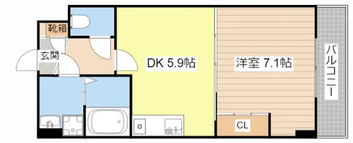 フレンドリーハウス匠南彦根【405号室】の間取り